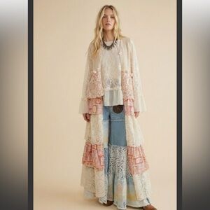 DS44–(🚨PRE ORDER 5/15) DAVI & DANI Patchwork Floral Lace Sleeveless Duster